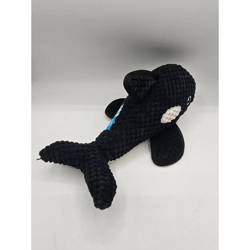 Spunky Pup Clean Earth recycled plush dog toy Orca Killer Whale
